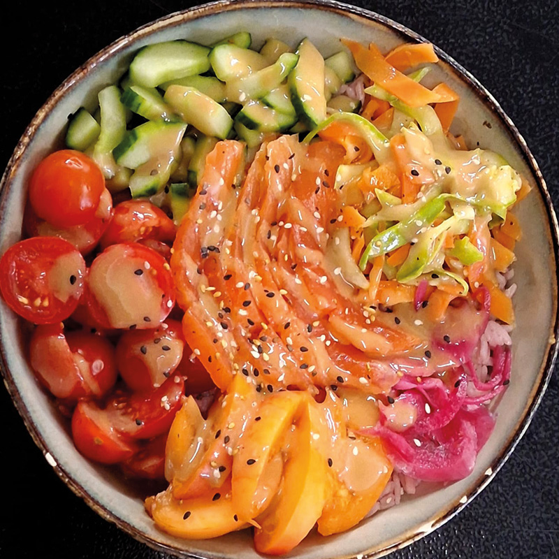 Produit Poké Gravlax de Truite